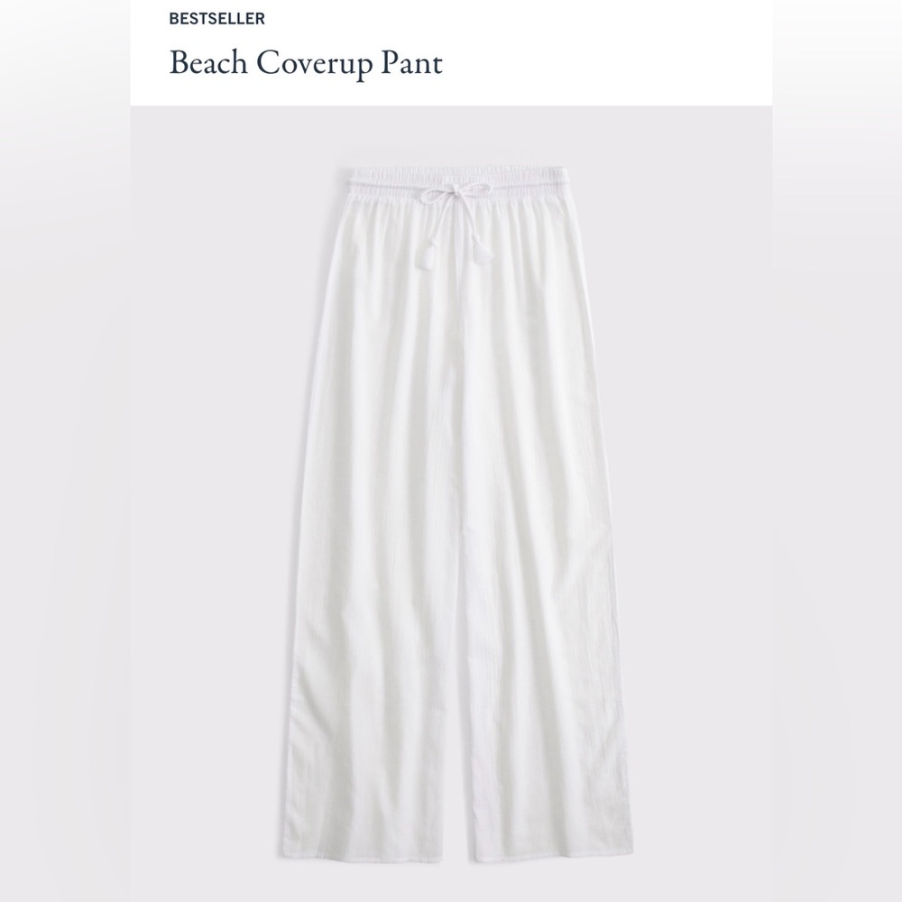 Abercrombie & Fitch White Beach Coverup Sweatpants